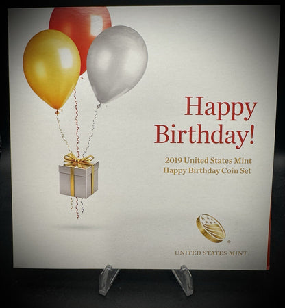 2019 US Mint Happy Birthday Coin Set Card w Plastic Coin Holders Only No Coins0