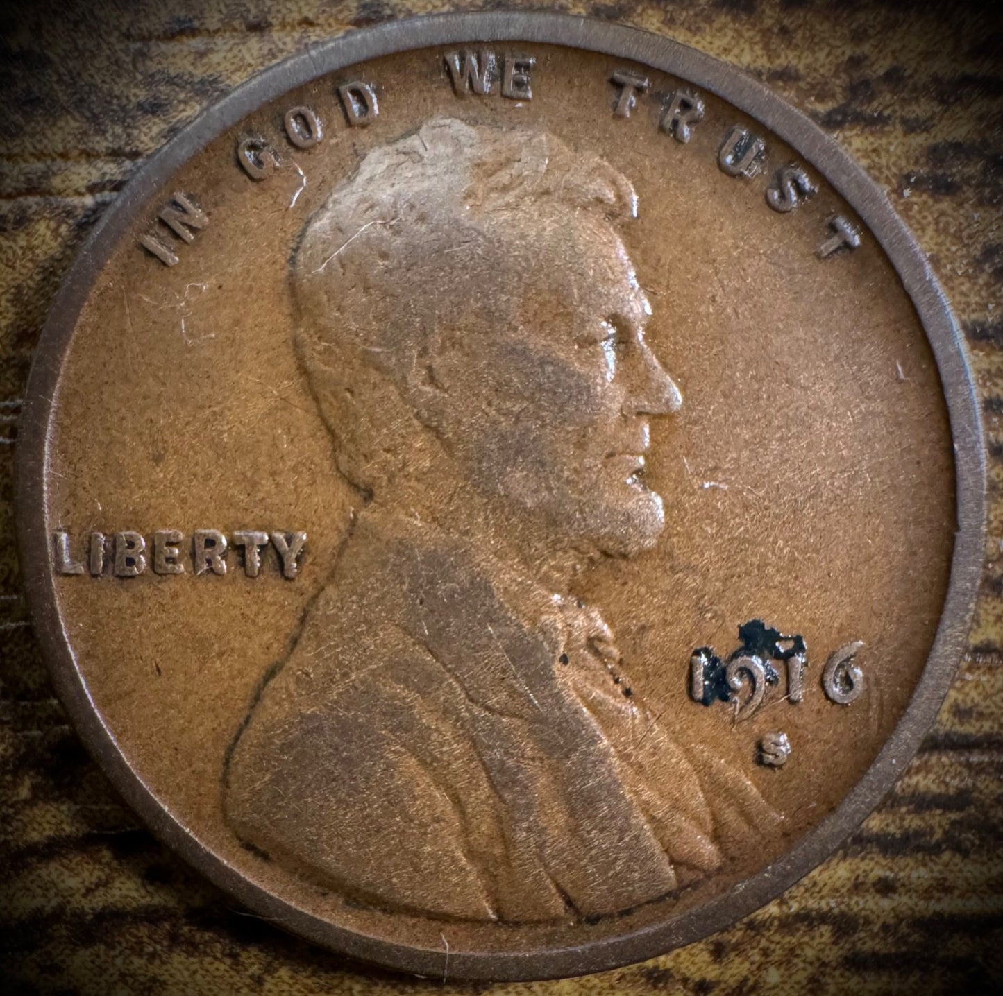 1916-S Lincoln Wheat Cent Penny VF/XF BETTER DATE #50