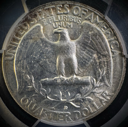 1963-D Silver Washington Quarter PCGS MS66 TONED1