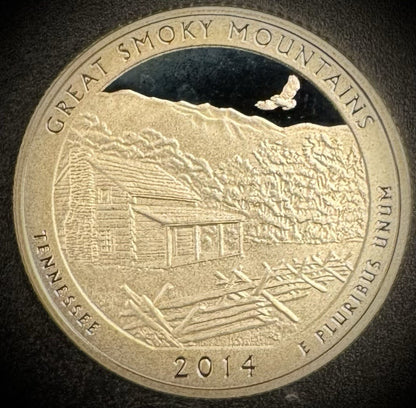 2013-S GEM PROOF America the Beautiful Great Smoky Mountains Clad Quarter DCAM1