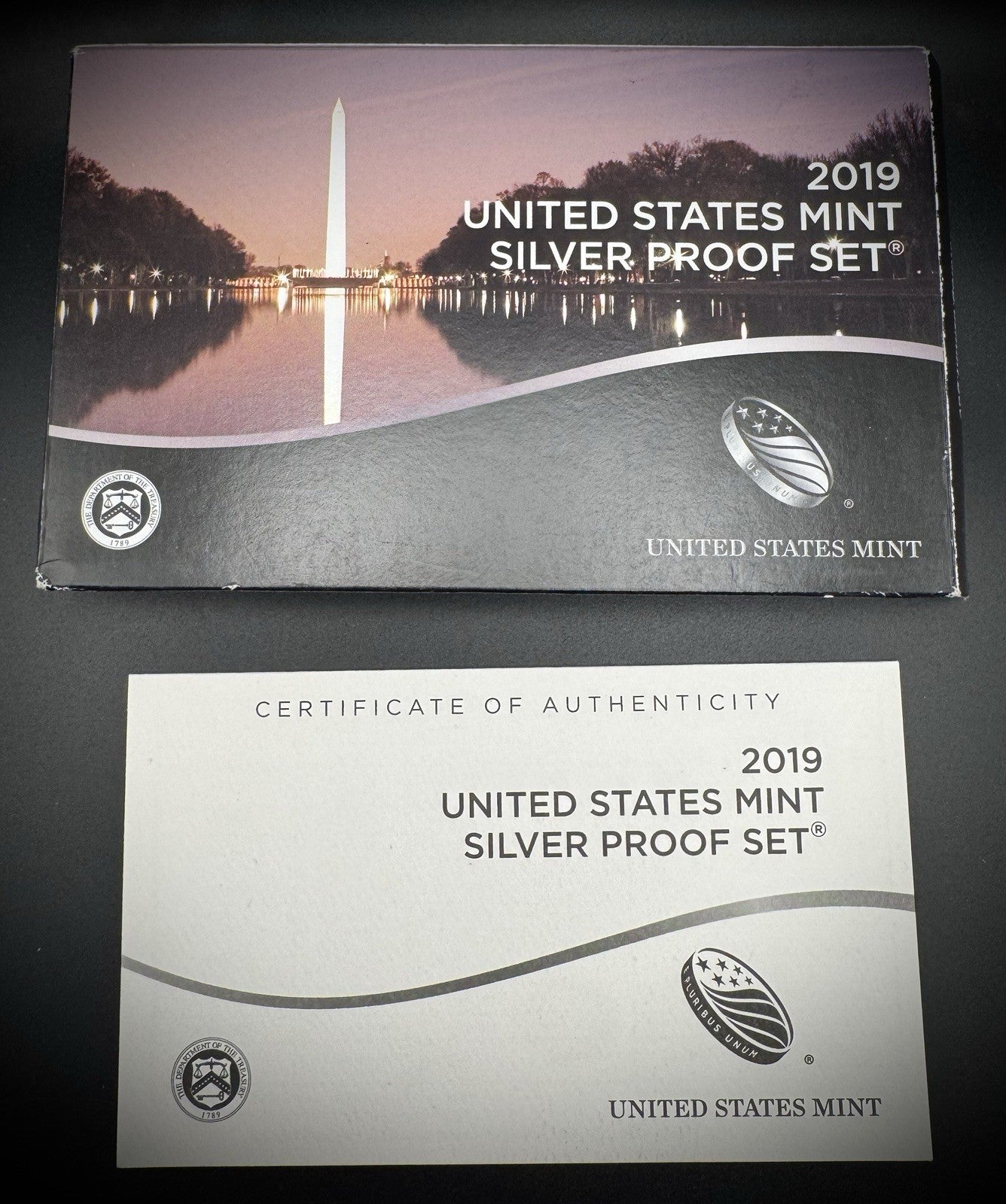 2019-S .999 SILVER America the Beautiful Quarter Set w 2019 US MINT Box COA2