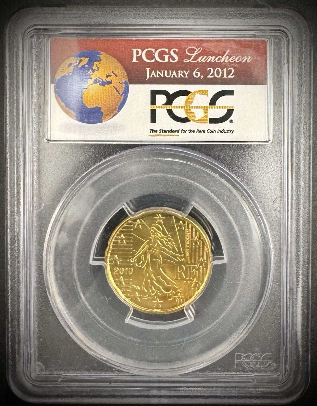 2010 20 Euro Cent PCGS Luncheon January 6, 2012 Limited Edition Of 200 SAMPLE0