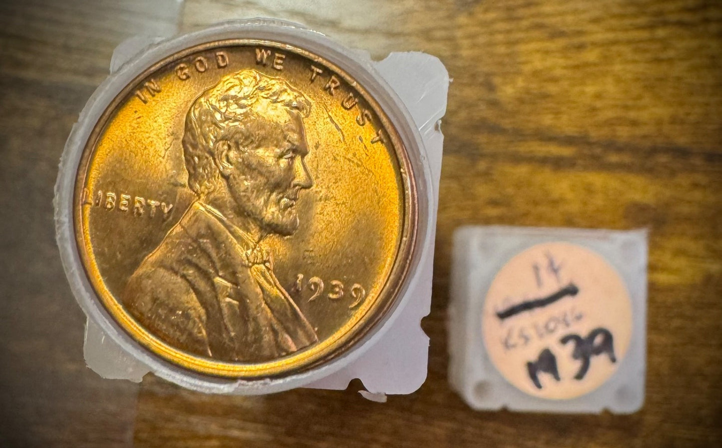 1939 Lincoln Wheat Cent GEM RED LUSTROUS Uncirculated Roll Of 50 Coins6