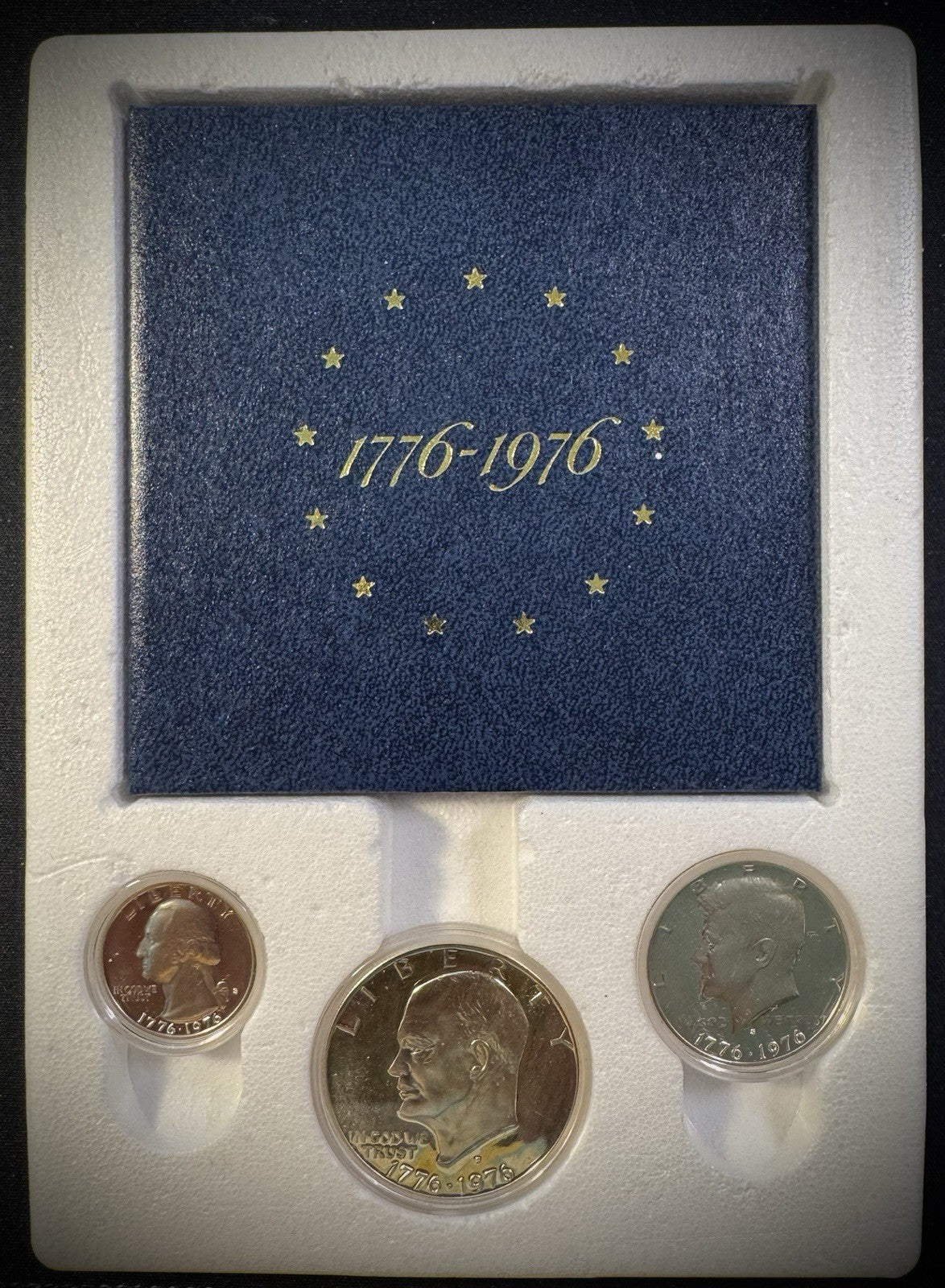 1776-1976 S US Mint Bicentennial Silver PROOF 3 Coin Set with OGP and COA2