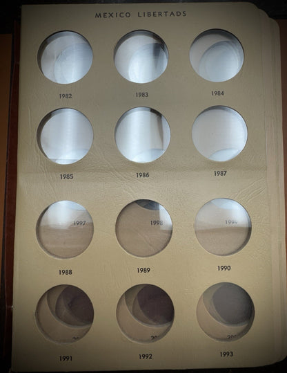Dansco 1982-2002 Mexico Libertad 7232 Album Plus 2 Extra Pages 42 Holes w Slides2