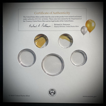 2015 US Mint Happy Birthday Coin Set Card w Plastic Coin Holders Only No Coins2