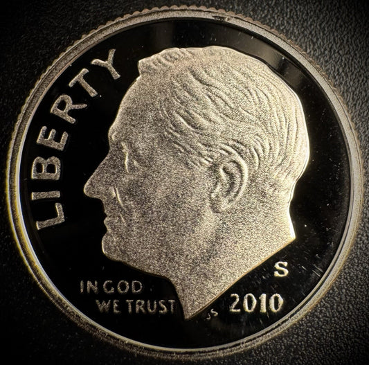 2010-S GEM PROOF Roosevelt Dime 10C Clad DEEP CAMEO Coin0