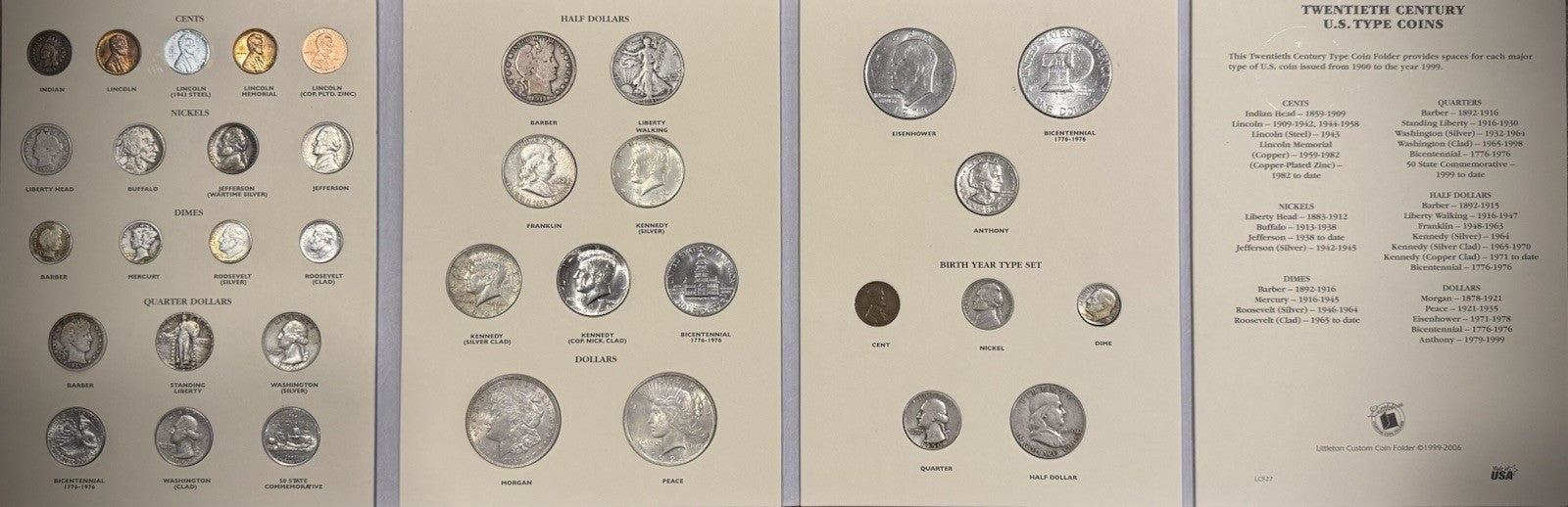 20th Century US Type Coins COMPLETE SET 36 Coins Includes Birth Year 1950 SILVER2