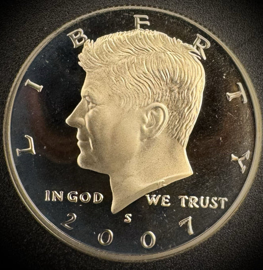 2007-S GEM PROOF Kennedy Half Dollar Clad 50C DEEP ULTRA CAMEO #30