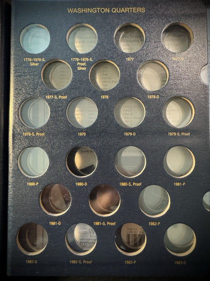 Washington Quarters 1932-1990 Whitman 9122 Gently Used Coin Album Book10