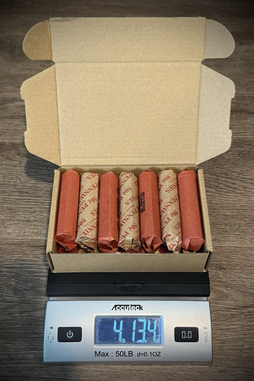 Pre-1982 Copper Lincoln Memorial Cent Penny Rolls Lot of 14 Rolls Nearly 5 Lbs0