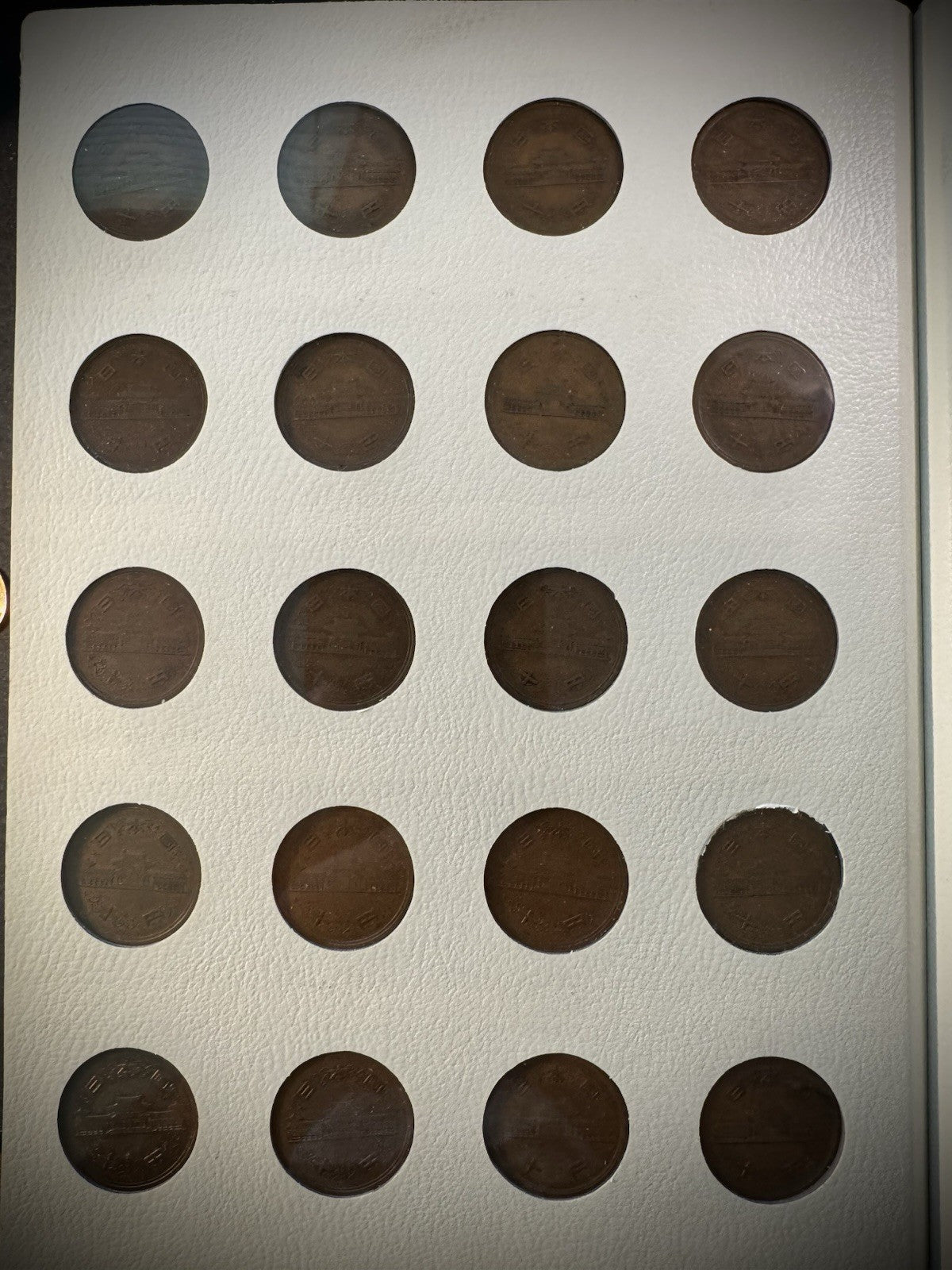 Japan Current Coins Holder COMPLETE Collection of 113 Japanese Coins Red Album7
