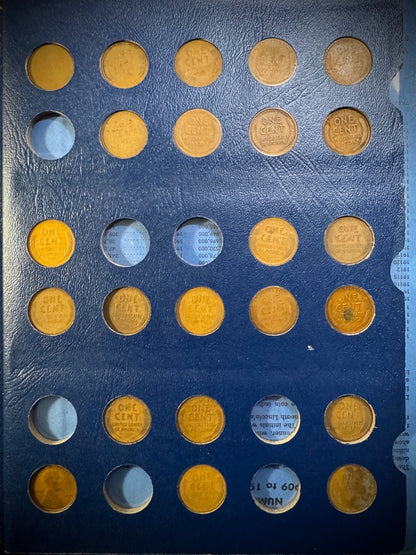 1909 VDB-1974 P D S Lincoln Cent Set NEAR Complete 165 Coins SEMI-KEYS Whitman6