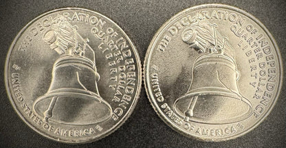 2026 P D Declaration Of Independence Bell Quarter BU Set of 2 Coins 1776-20261