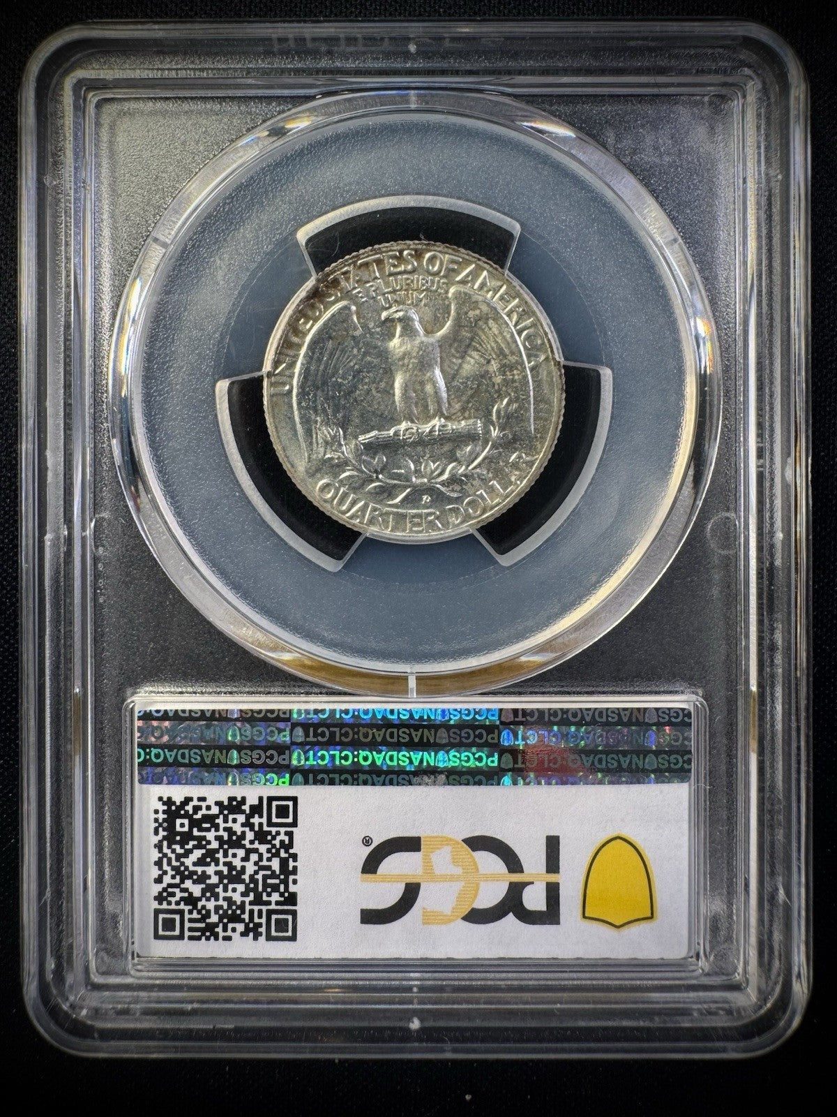 1963-D Silver Washington Quarter PCGS MS66 TONED3