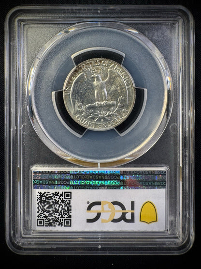 1963-D Silver Washington Quarter PCGS MS66 TONED3
