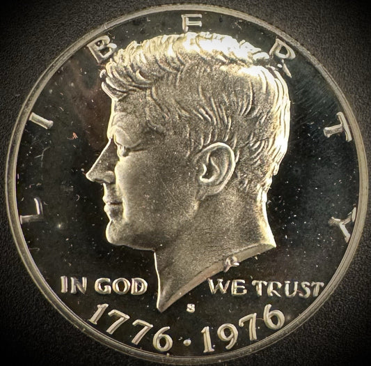 1976-S Kennedy Half Dollar GEM PROOF DEEP ULTRA CAMEO Bicentennial 1776-19760