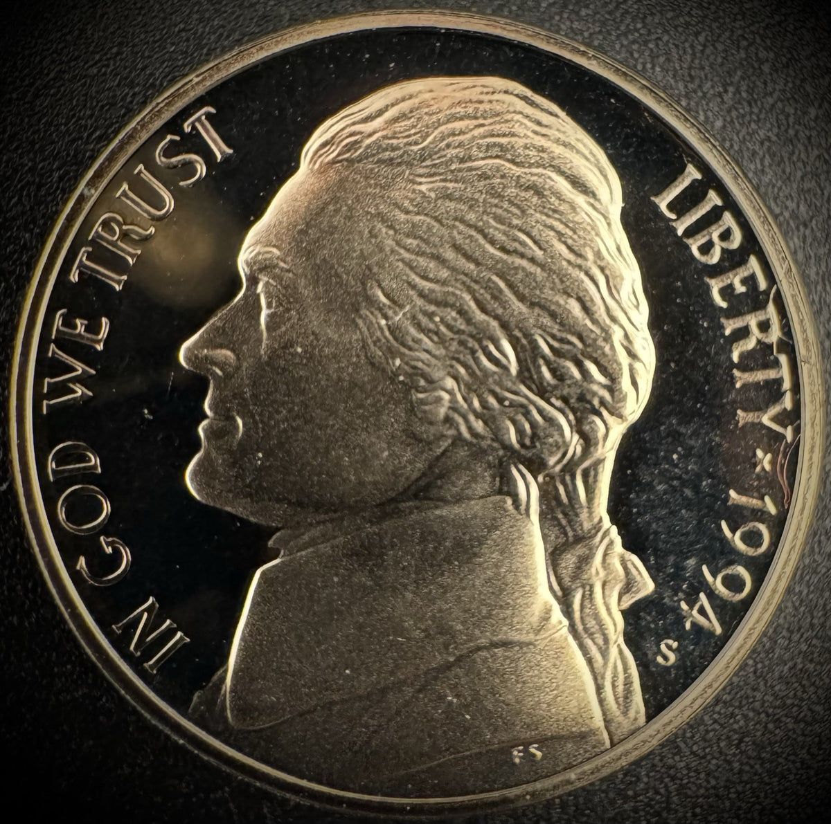 1994-S Jefferson Nickel PROOF DEEP ULTRA CAMEO Coin From US Mint Proof Set0