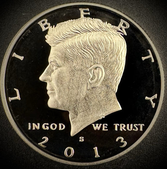 2013-S Kennedy Half Dollar GEM PROOF Clad DEEP ULTRA CAMEO Coin0