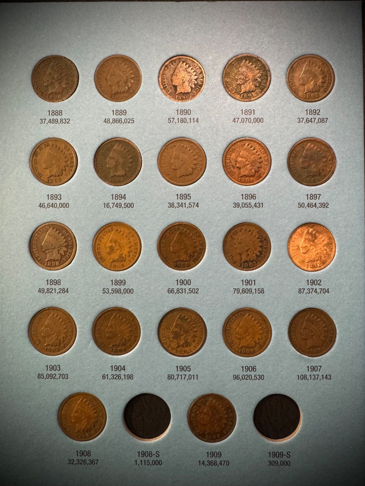 1857-1909 Flying Eagle Indian Head Cent Collection 26 Coins Starter Set Whitman3