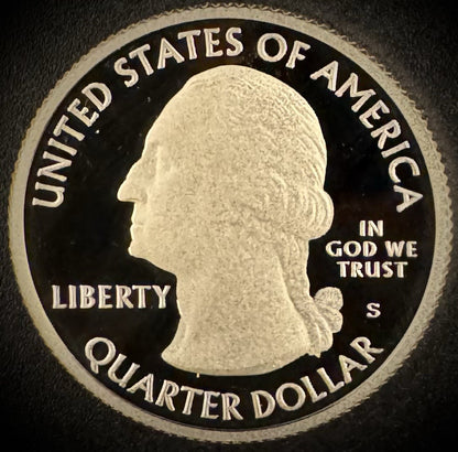 2015-S GEM PROOF America the Beautiful Saratoga Clad Quarter DEEP ULTRA CAMEO1