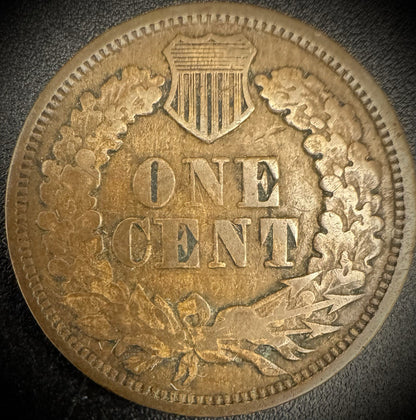 1866 Indian Head Cent Penny SEMI-KEY Date Coin1