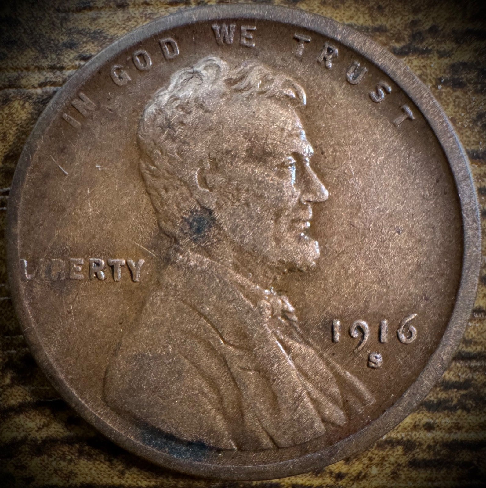 1916-S Lincoln Wheat Cent Penny VF/XF BETTER DATE #30