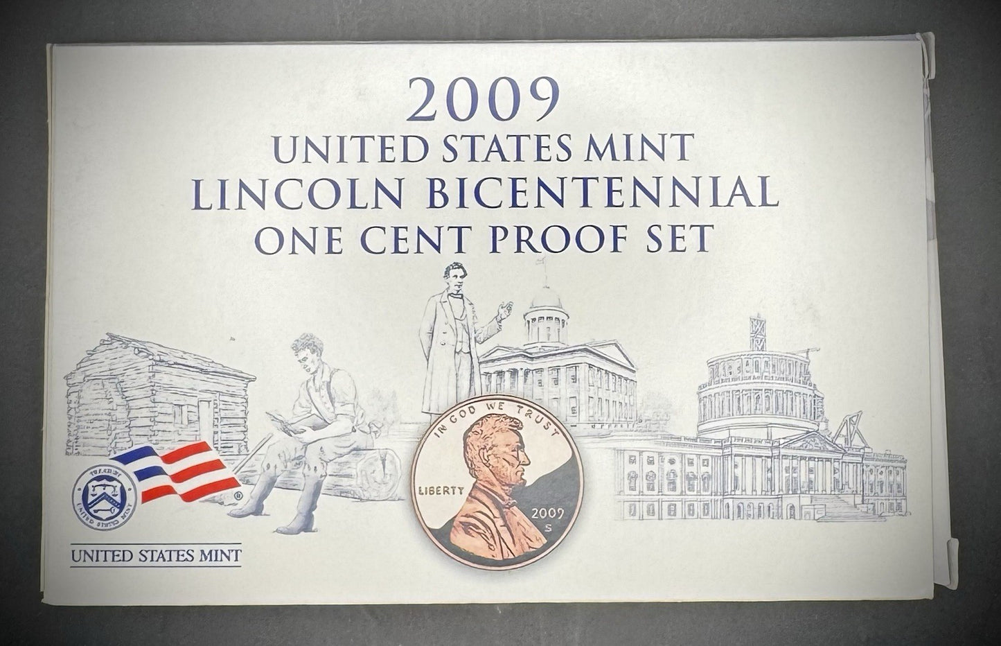 2009 US Mint Lincoln Bicentennial One Cent PROOF 4 Coin Set w OGP COA0