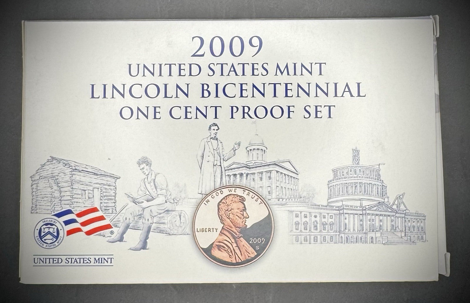 2009 US Mint Lincoln Bicentennial One Cent PROOF 4 Coin Set w OGP COA0