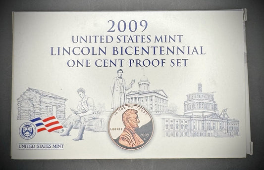 2009 US Mint Lincoln Bicentennial One Cent PROOF 4 Coin Set w OGP COA0