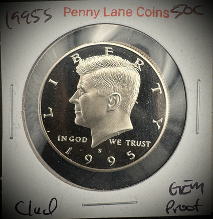 1990-1999 S Kennedy Half Dollar GEM PROOF DEEP ULTRA CAMEO Set Lot Of 10 Coins12
