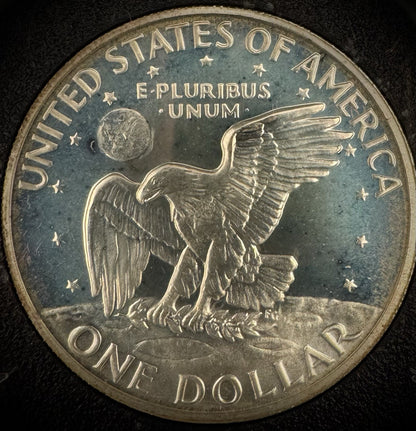 1972-S Eisenhower PROOF 40% Silver Dollar In Brown GSA Packaging .400 Fine1