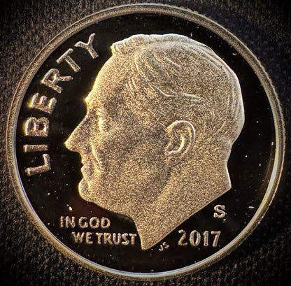 2017-S 90% SILVER And Clad PROOF Roosevelt Dime 10C .900 Fine Lot Of 2 Coins1