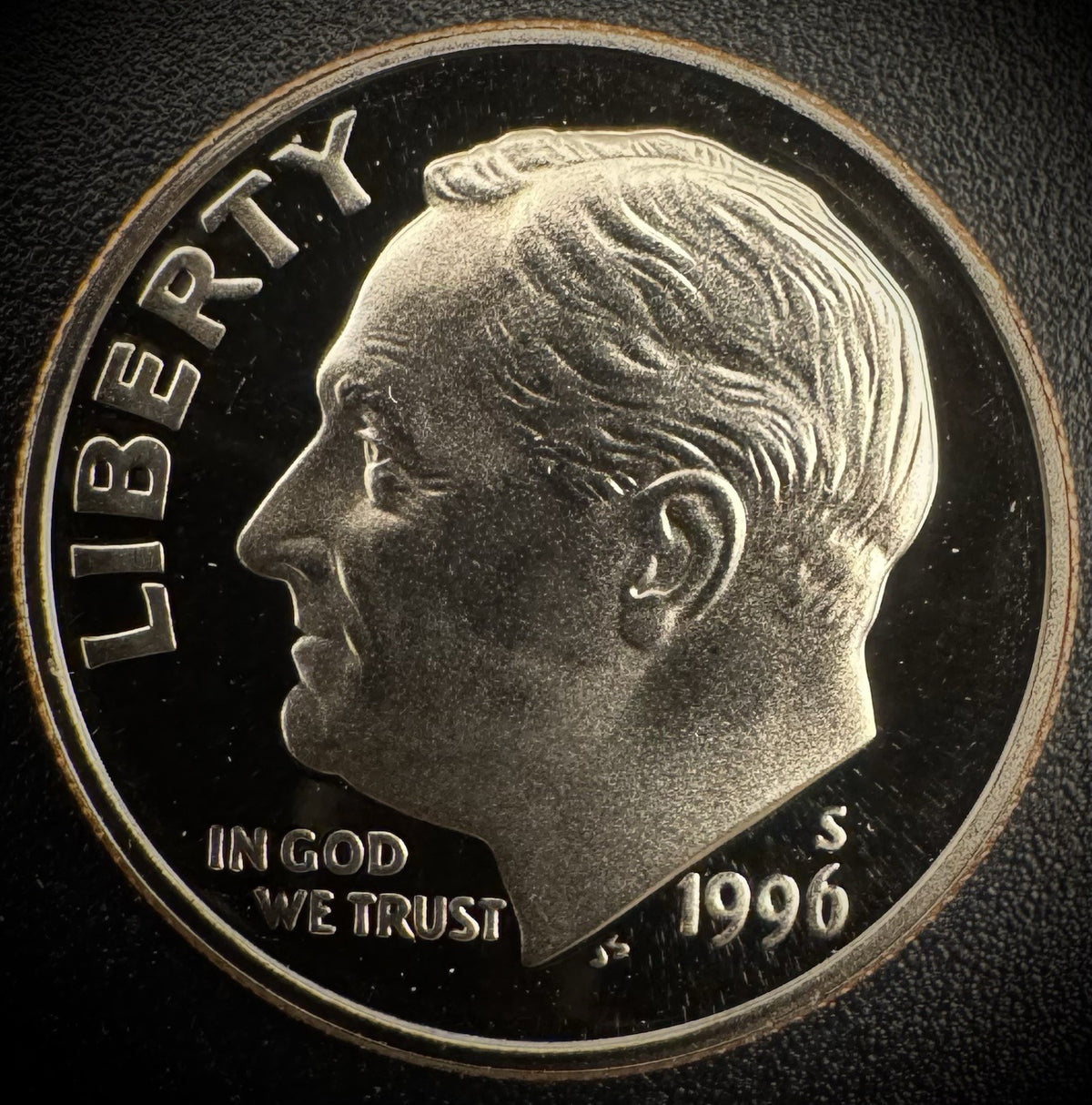 1996-S GEM PROOF Roosevelt Dime 10C Clad DEEP CAMEO Coin From US Mint Proof Set0