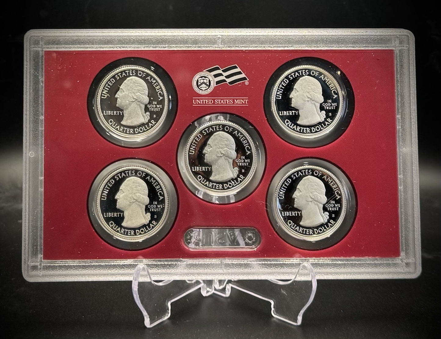 2010-S 90% .900 SILVER America the Beautiful Quarter Set w 2010 US MINT Box COA0