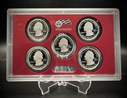 2010-S 90% .900 SILVER America the Beautiful Quarter Set w 2010 US MINT Box COA0