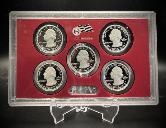 2010-S 90% .900 SILVER America the Beautiful Quarter Set w 2010 US MINT Box COA0