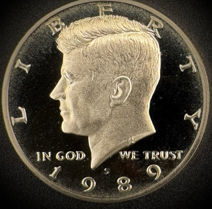 1989-S PROOF Kennedy Half Dollar Clad 50C DEEP ULTRA CAMEO0