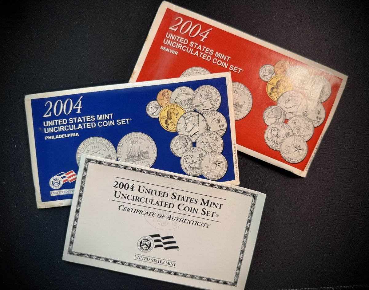 2004 P D Uncirculated Coin Set US Mint Original Government Packaging OGP & COA5