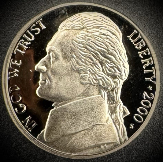 2000-S Jefferson Nickel GEM PROOF DEEP ULTRA CAMEO Coin From US Mint Proof Set0