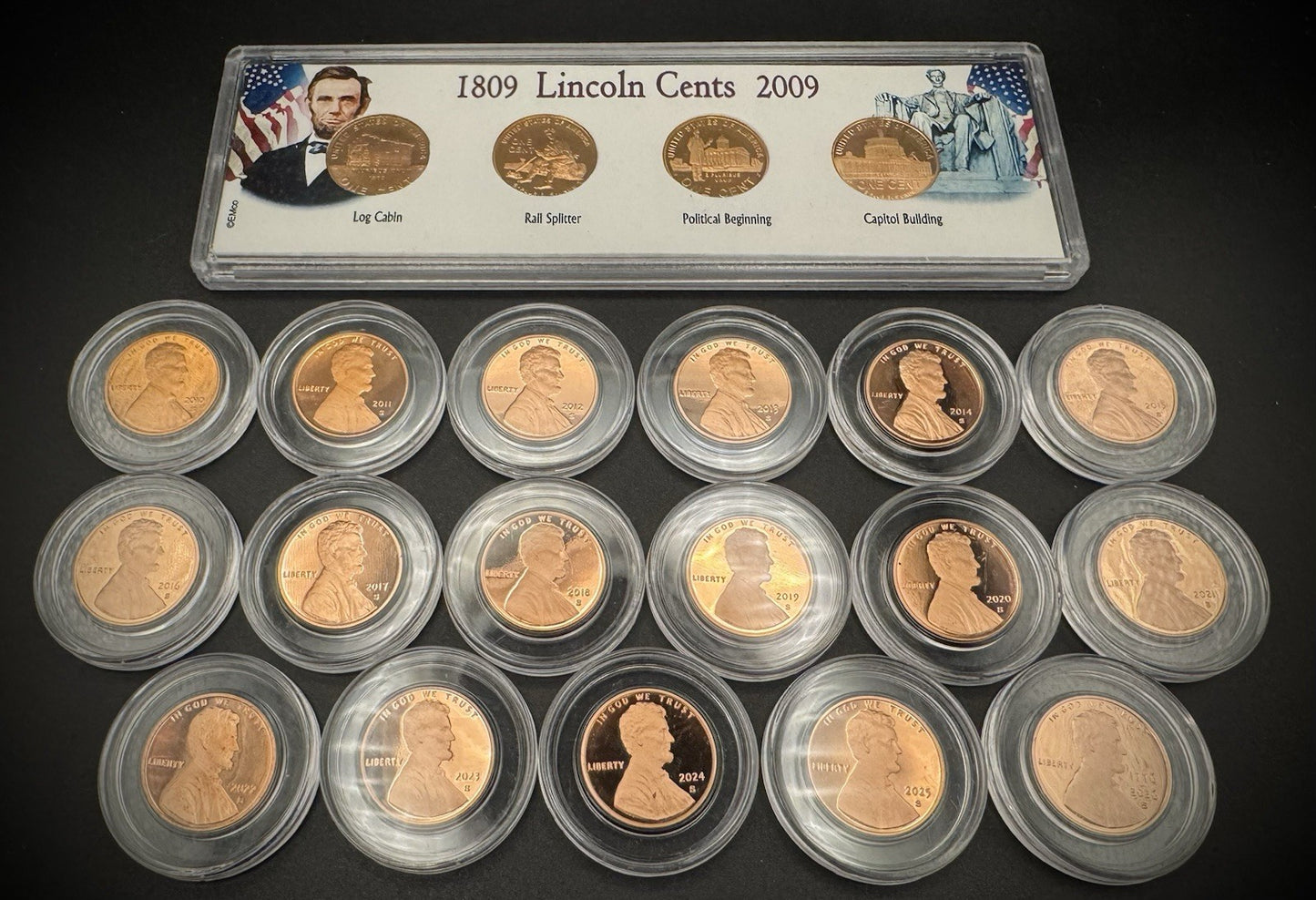 2009-2026 S Lincoln Bicentennial Shield Cent Penny GEM PROOF 21 Coin Collection4