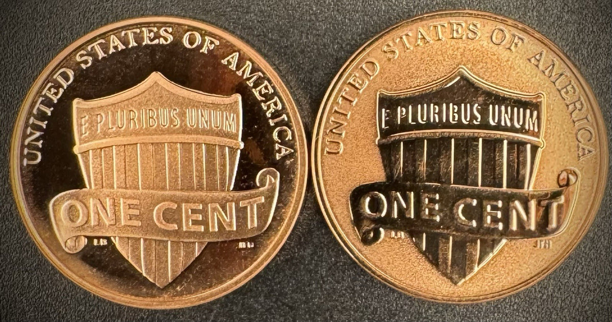 2019-W Lincoln Penny Cent Uncirculated PROOF & Reverse PROOF 2 Coin Set3