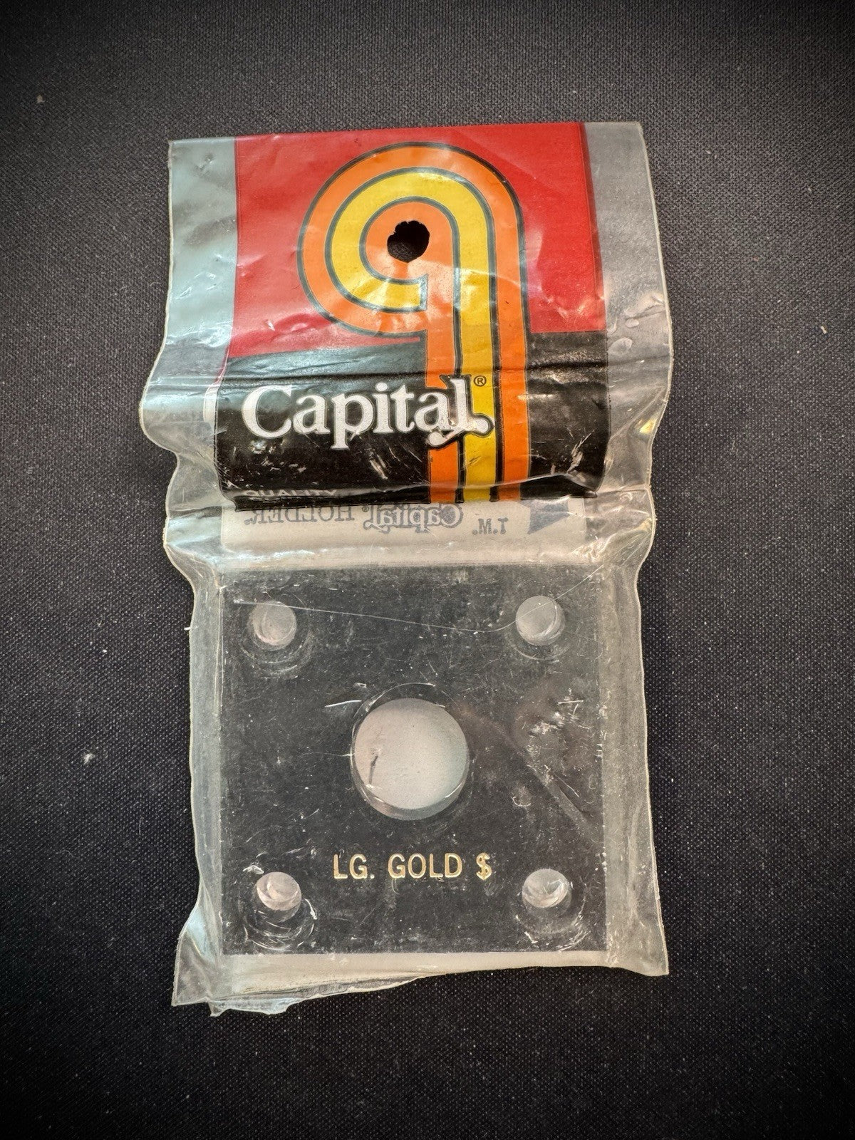 Capital Plastic Holder For LG GOLD $ 2x2 Black Quality Coin Holder Display0
