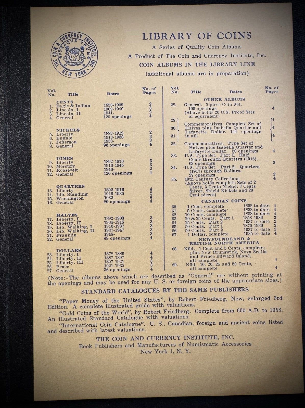 Never Used Vintage Library of Coins Lincoln Cents Part 1 1909-1940 VOL 2 Album8