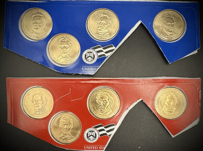 2010 P D Satin Finish Presidential Dollars 8 Coins From US Mint Uncirculated Set0