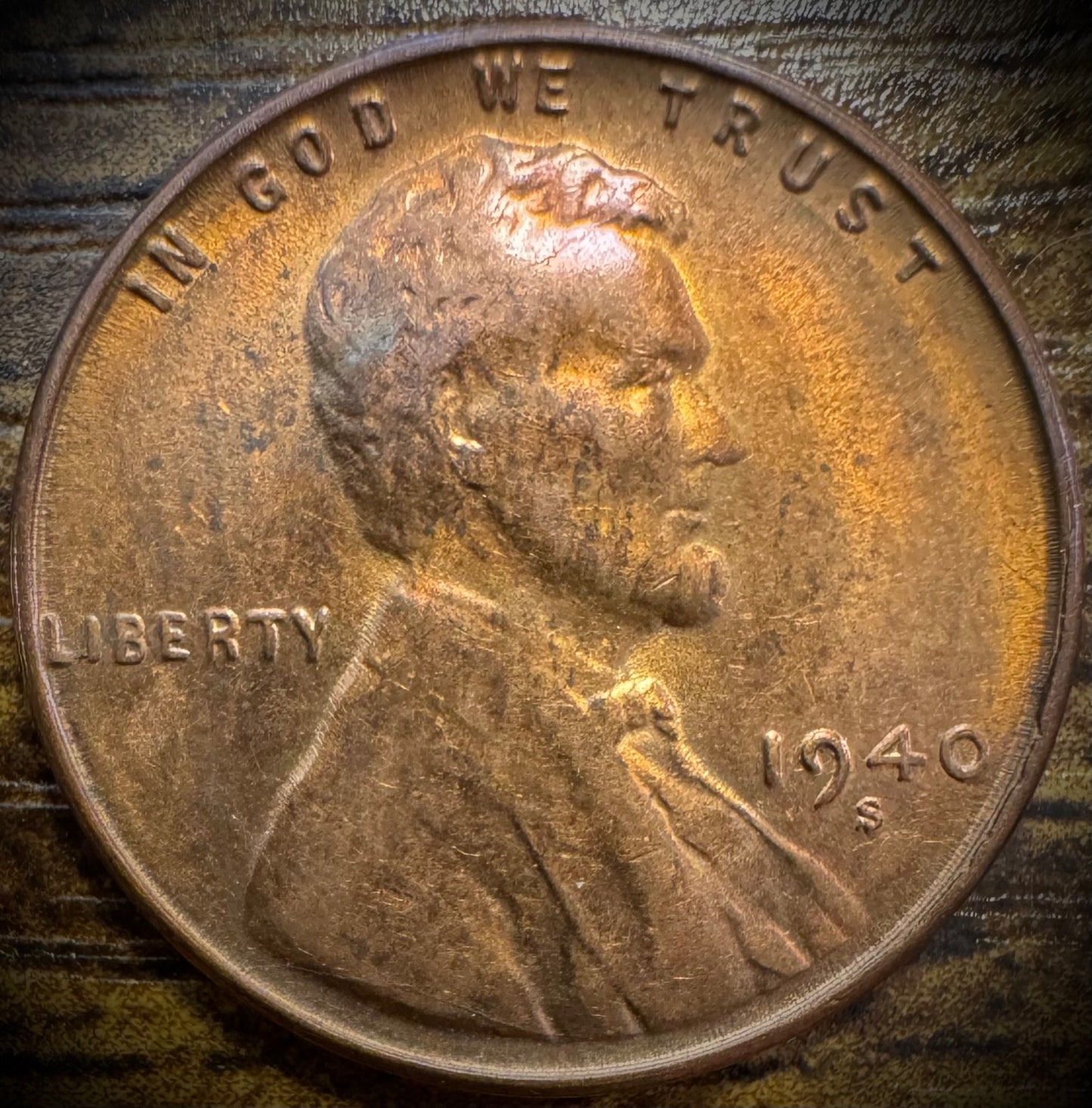 1940-S Lincoln Wheat Penny Cent Uncirculated SUPER RED LUSTROUS0