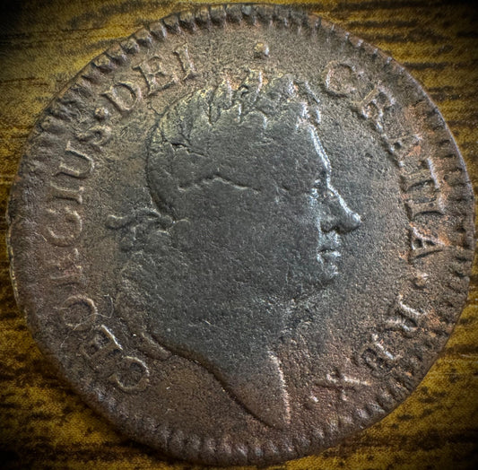 1723/2 Wood's Hibernia Ireland 1/2 Half Penny George I Overdate Colonial Coin0