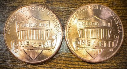 2013 Lincoln Shield Cent P D Uncirculated BU 2 Coin Lot From Original Rolls1