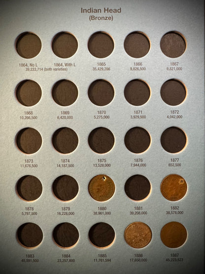 1857-1909 Flying Eagle Indian Head Cent Collection 28 Coins Starter Set Whitman2