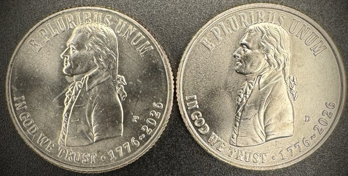 2026 P D Declaration Of Independence Bell Quarter BU Set of 2 Coins 1776-20260